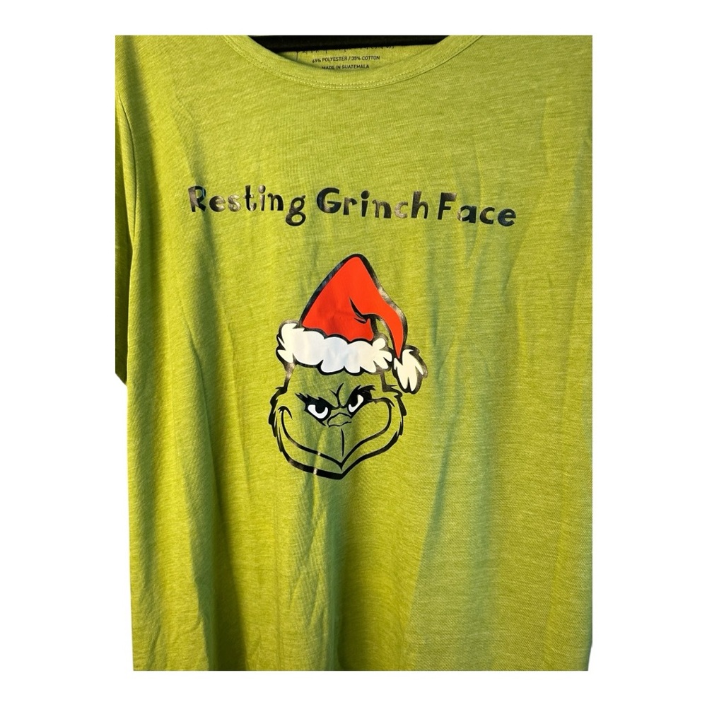 Torrid Resting Grinch Faces Lime Green Classic Fit T-Shirt - Picture 5 of 9